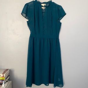 ModCloth Green Dress With Buttons